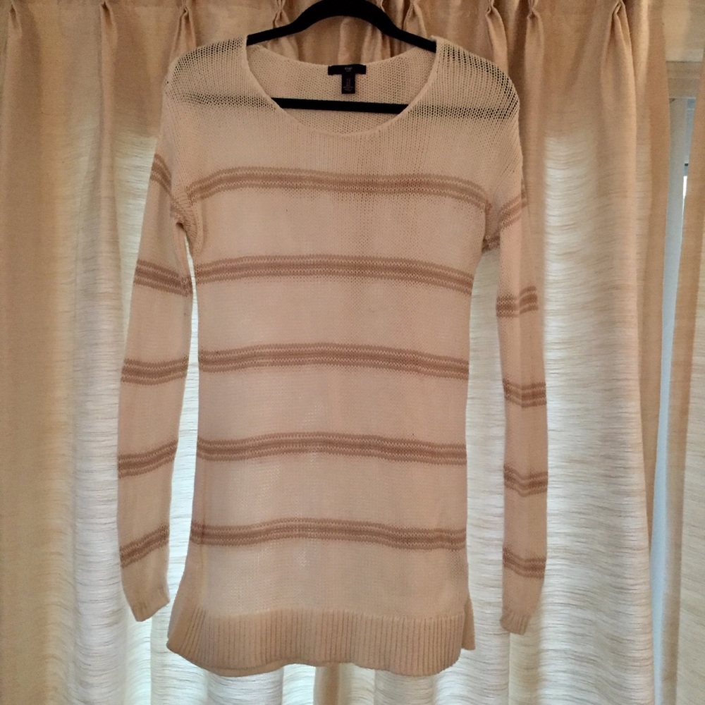 Cream Striped Sweater